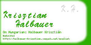 krisztian halbauer business card